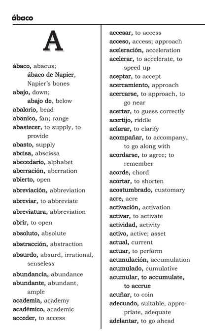 Velázquez Spanish and English Glossary for the Mathematics Classroom