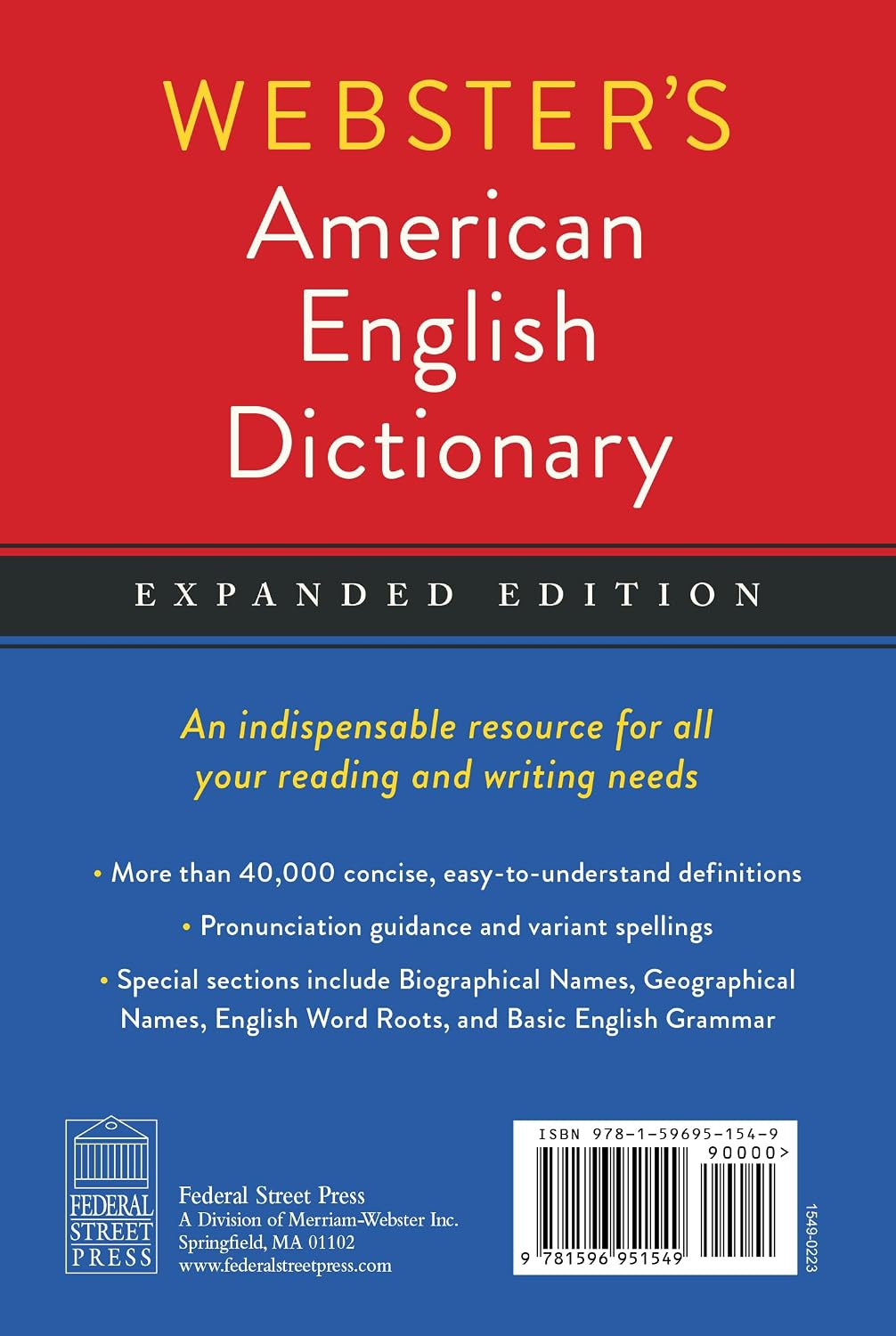 Webster's American English Dictionary, Expanded Edition, Newest Edition
