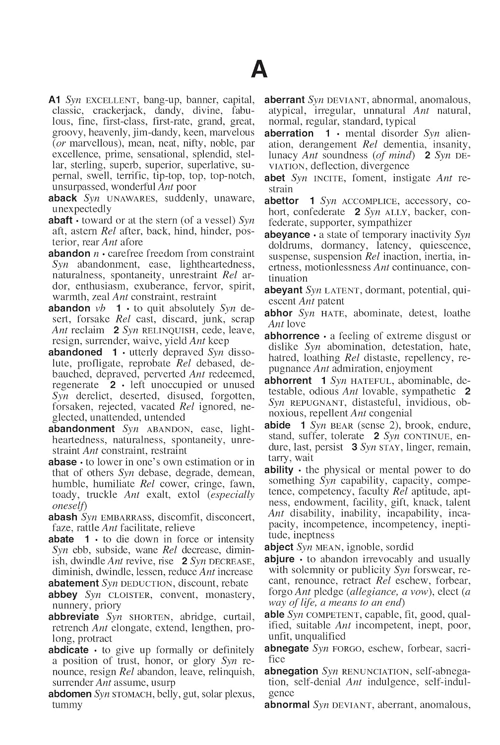 Webster's Thesaurus for Students, Fourth Edition