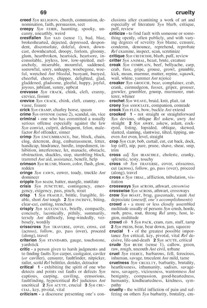 Webster's Thesaurus for Students, Fourth Edition