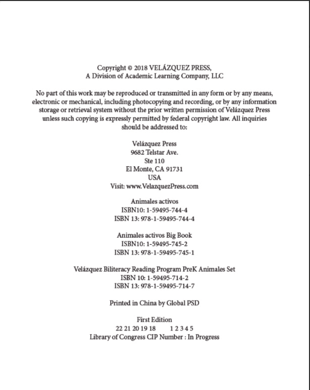 Animales activos (Small Book)