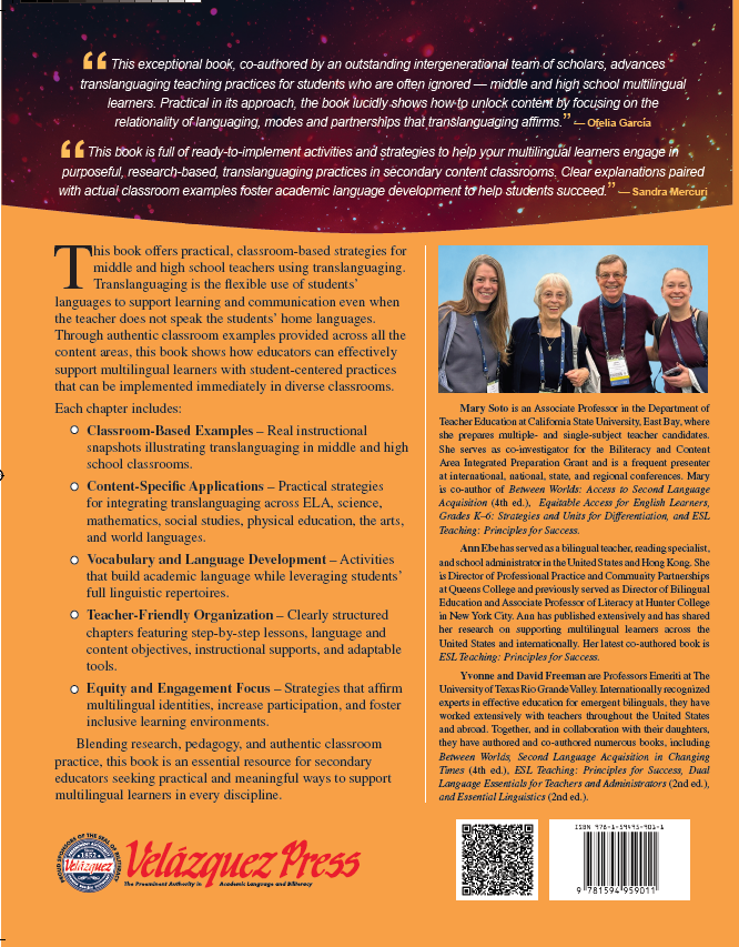 Unlocking Content Through Translanguaging Practices in Middle and High School Classrooms: Supporting Multilingual Learners (Pre-order)