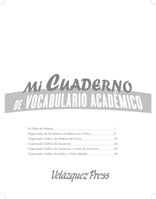 Mi cuaderno de vocabulario académico - 100 Pack