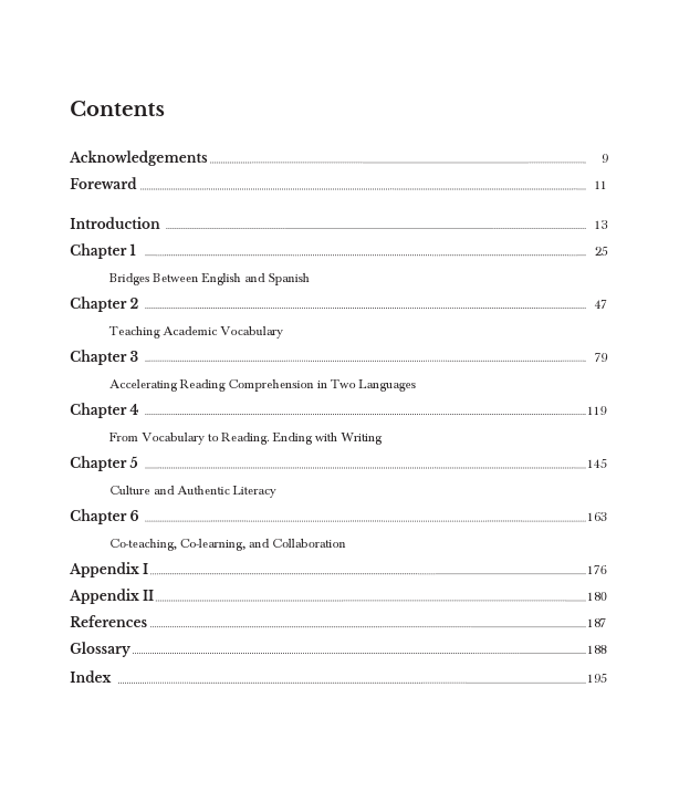 Integrando Lenguaje, lectura, escritura y contenidos en español e inglés | Integrating Language, Reading, Writing, and Content in English and Spanish
