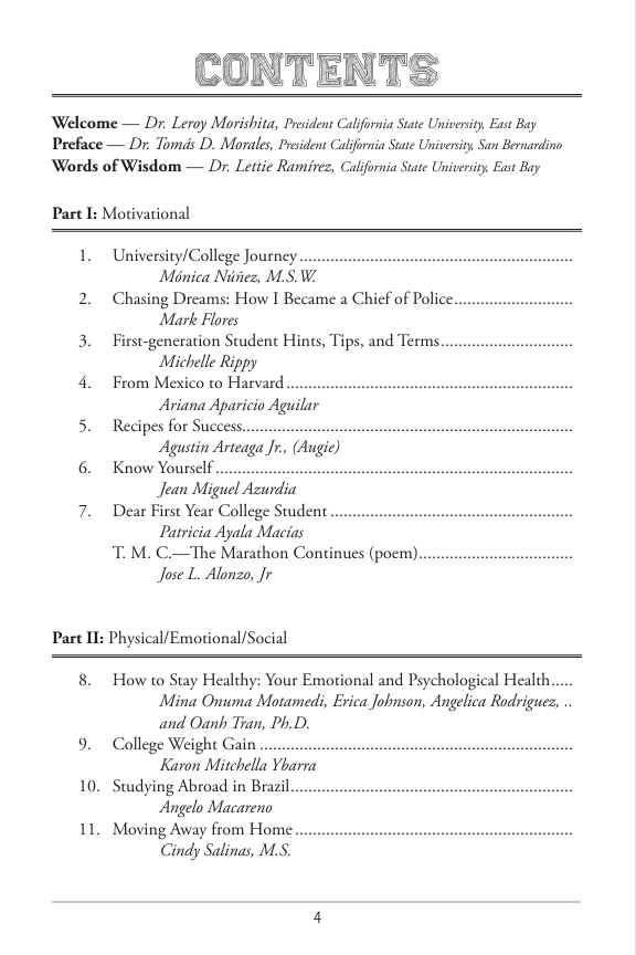 You Are Not Alone: Recipes to Obtain Success by Students for Students