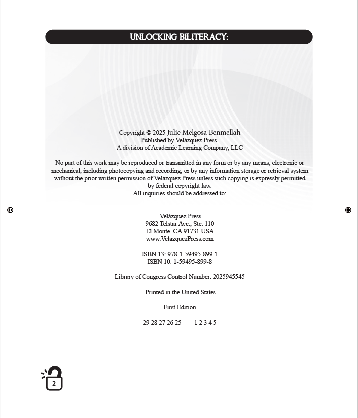 Unlocking Biliteracy: A framework for Biliteracy Foundational Skills