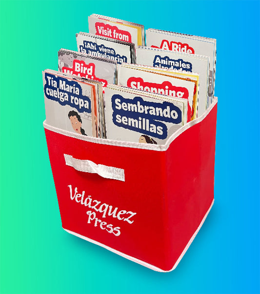 Velázquez Family Biliteracy Reading Box - PreK-K Spanish and English Box