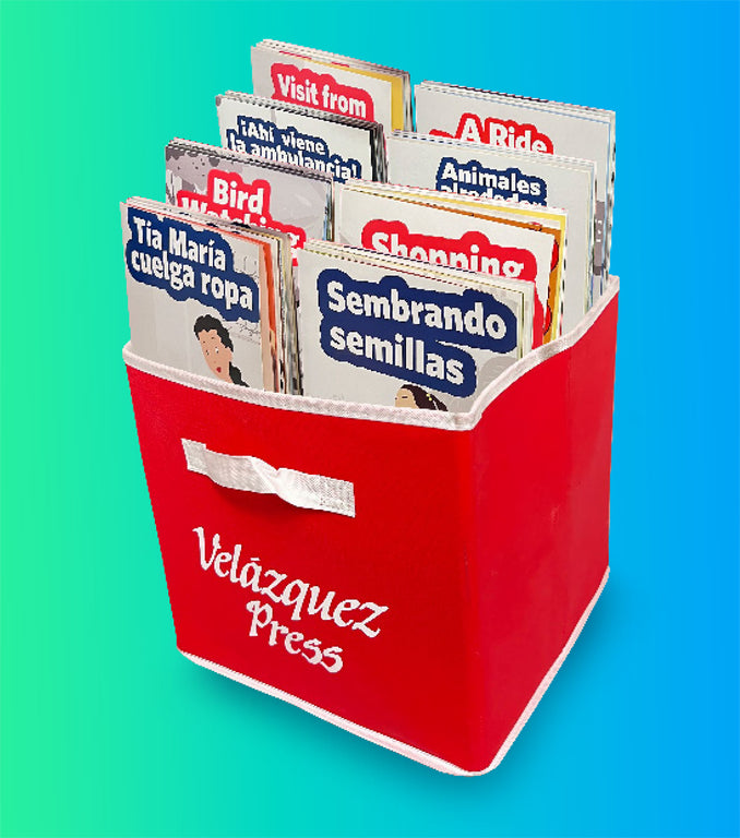 Velázquez Family Biliteracy Reading Box - PreK-K Spanish and English Box