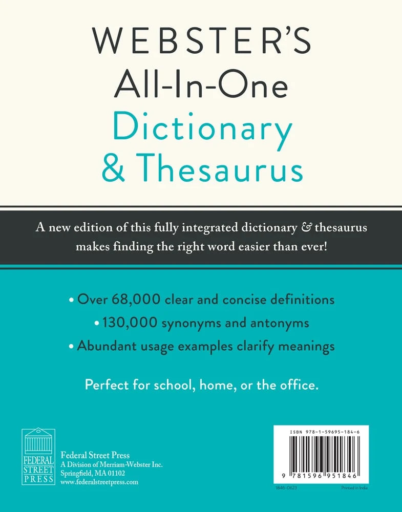 Webster's All-In-One Dictionary & Thesaurus, Third Edition