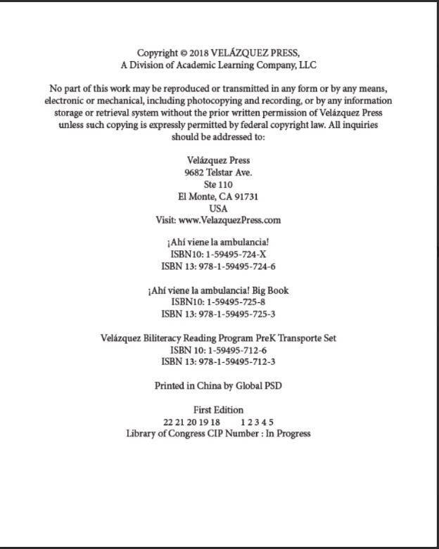 ¡Ahí viene la ambulancia! (Big Book)