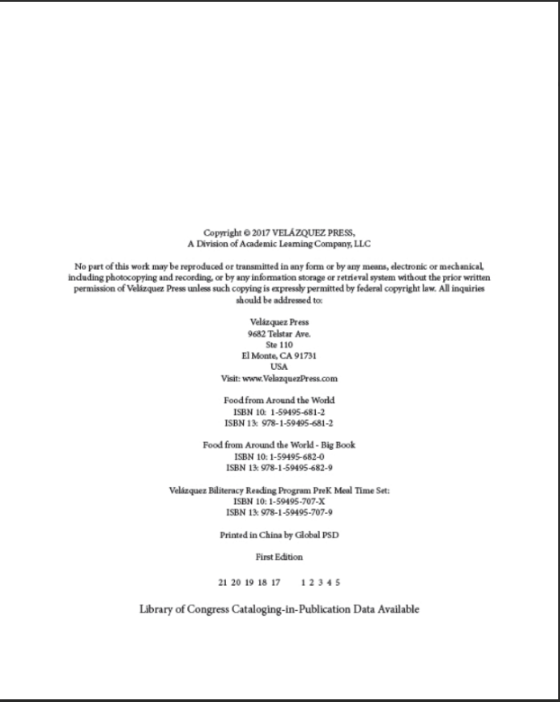 Food from Around the World (Small Book)