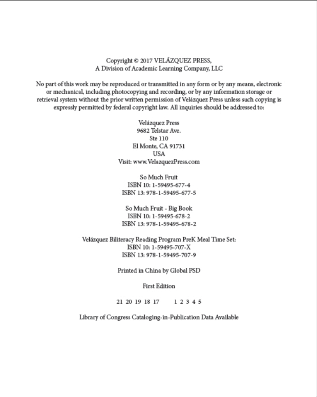 So Much Fruit (Small Book)