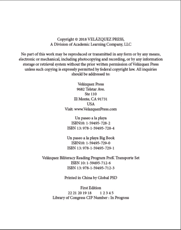 Un paseo a la playa (Big Book)