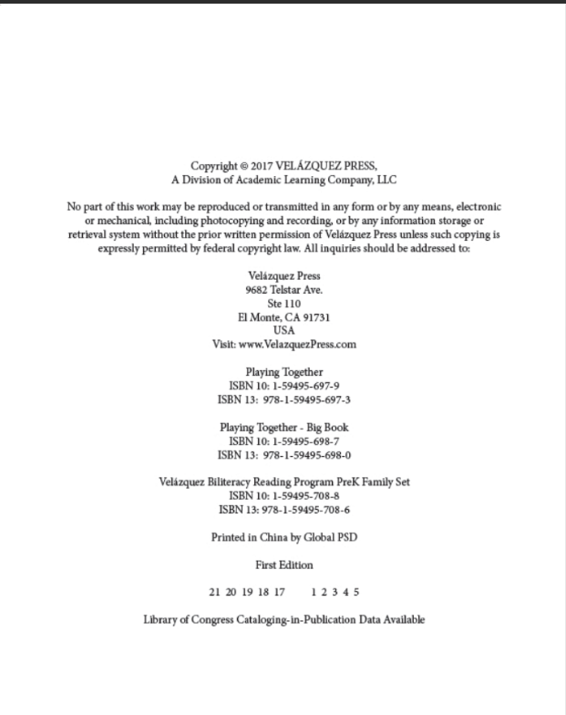 Playing Together (Small Book)