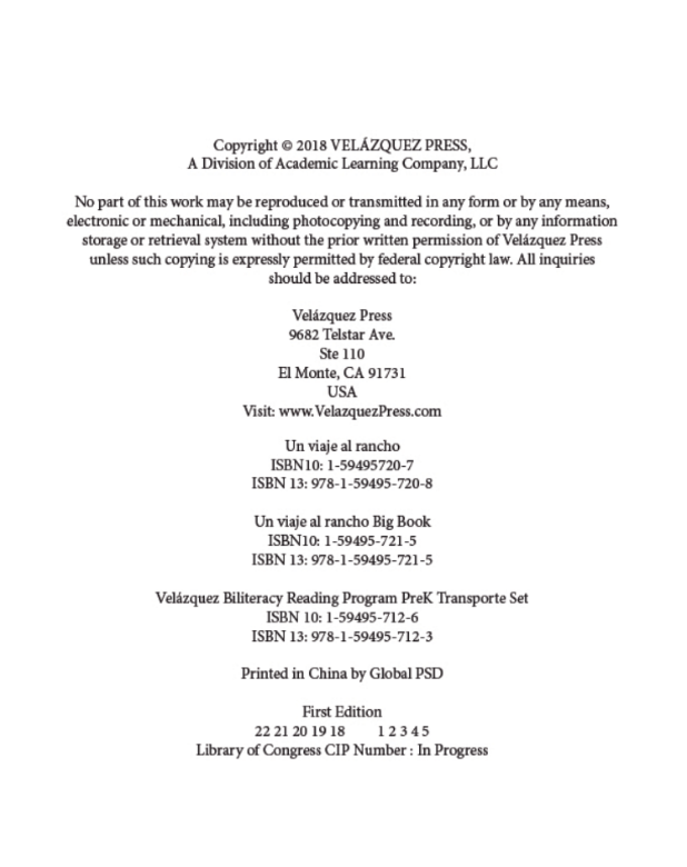 Un viaje al rancho (Small Book)