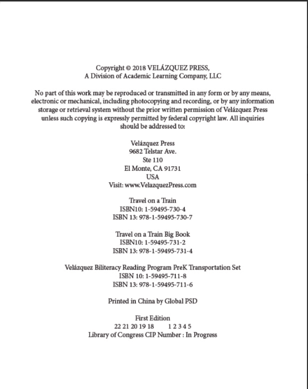 Travel on a Train (Big Book)