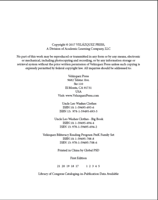 Uncle Leo Washes Clothes (Big Book)