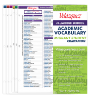 Velázquez Jr./Middle School Academic Vocabulary Migrant Student Companion Set - Spanish