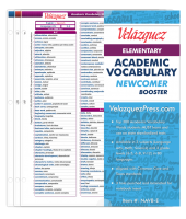 Velázquez Elementary Academic Vocabulary Newcomer Booster Czech Set