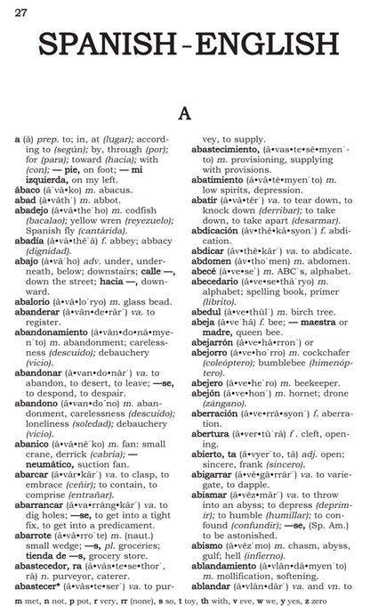 Velázquez Spanish and English Dictionary Pocket Edition