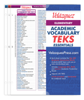 Velázquez Elementary Academic Vocabulary TEKS Essential Set - Arabic
