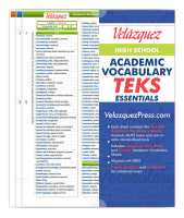 Velázquez High School Academic Vocabulary TEKS Essential Set - Spanish