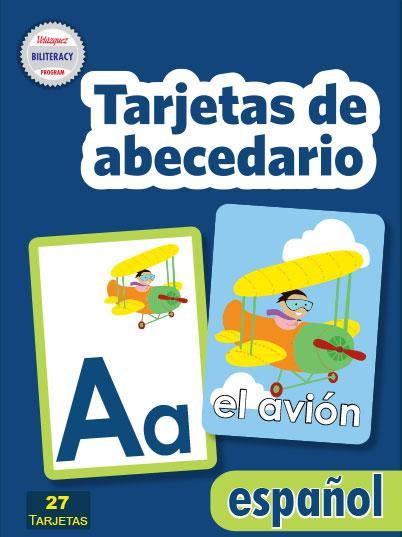 Velázquez Biliteracy Program - PreK Alphabet Cards - Spanish