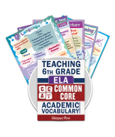 Common Core Academic Vocabulary Poster Set - ELA - 6th Grade