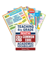 Common Core Academic Vocabulary Poster Set - Math - 4th Grade