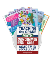 Common Core Academic Vocabulary Poster Set - Math - 6th Grade